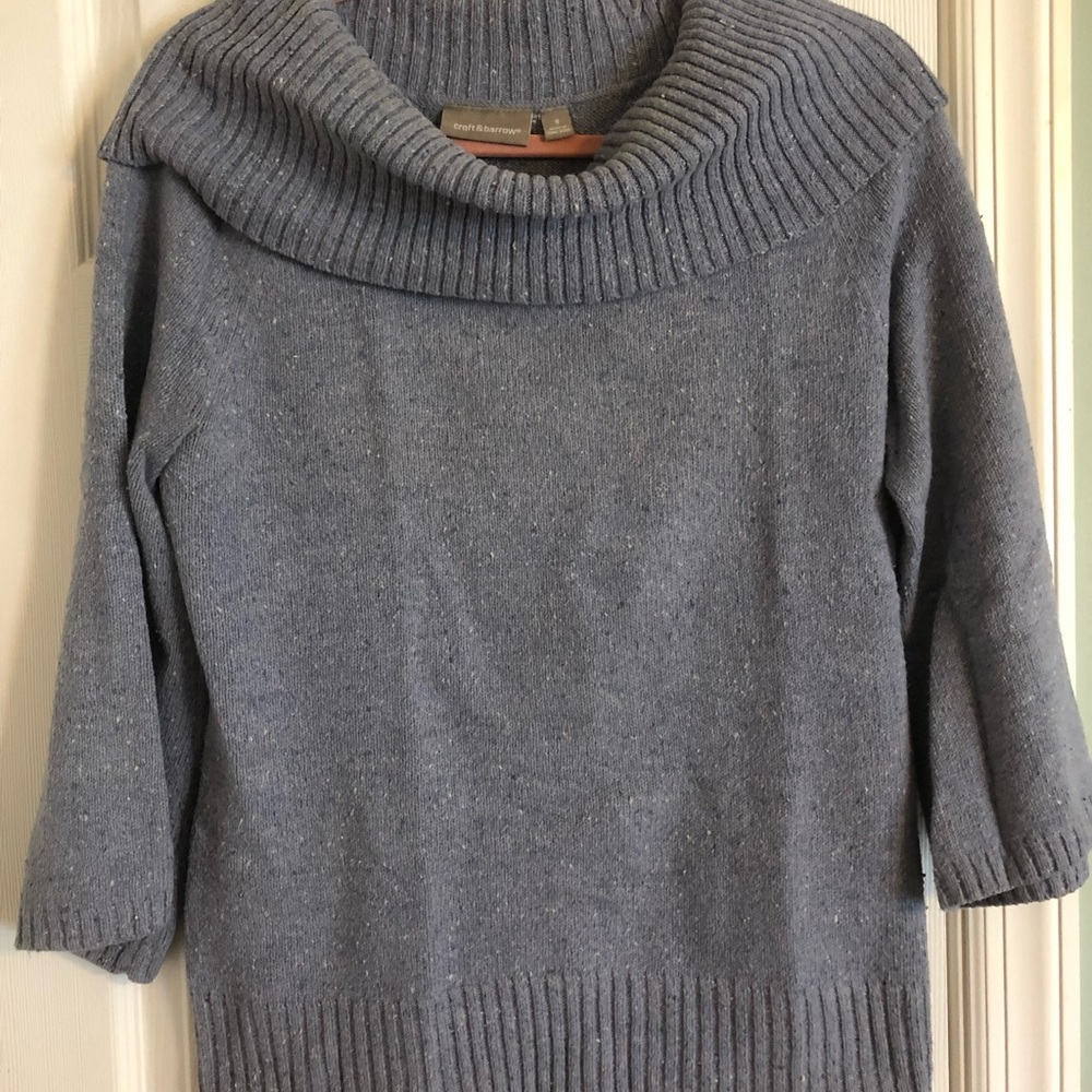 3/4 sleeve cowl neck sweater - Picture 1 of 3